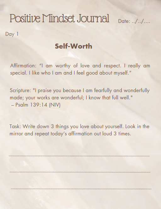 Positive Mindset Journal
